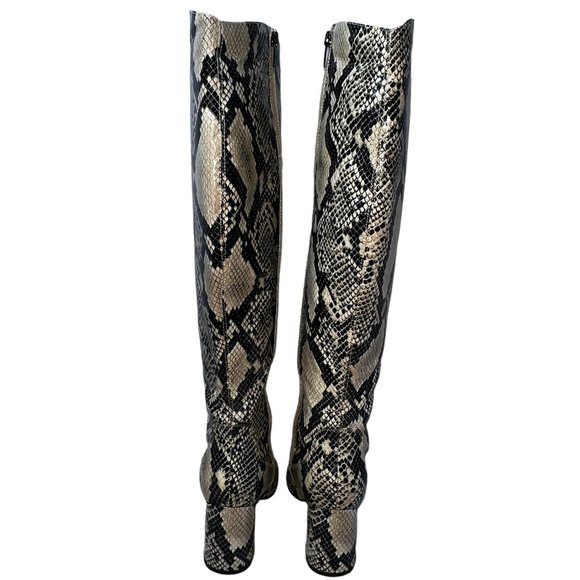 Like new Marc Fisher Snakeskin Print Faux Leather Boots Size 7 - Picture 9 of 10
